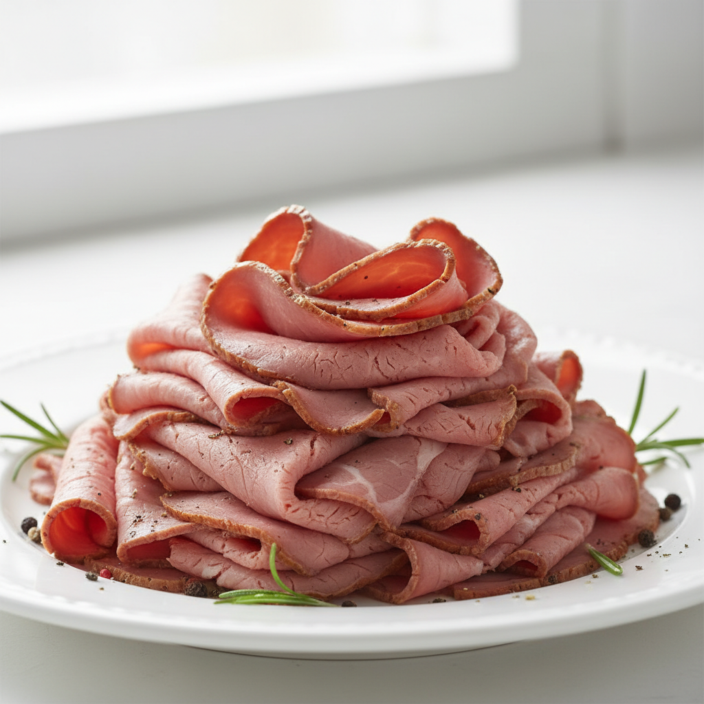 Natural roast beef deli meat